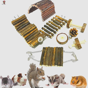 MKNZOME Dwarf Hamster Chew Toys, 8 Pieces